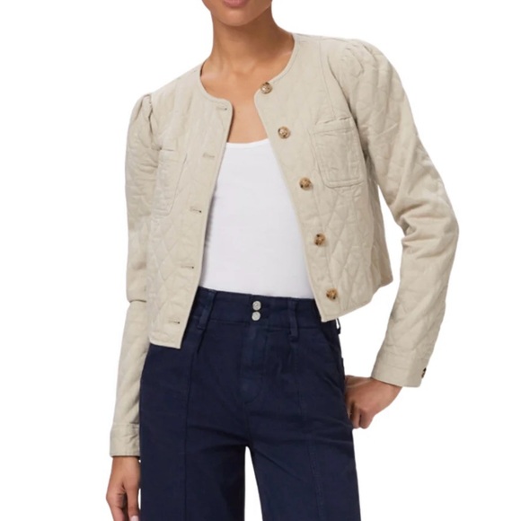 PAIGE Calum quilted jacket in warm sand - Picture 1 of 8
